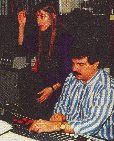 Happy Rhodes with Pat Tessitore at Cathedral Sound Studios (Date unknown)